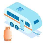 Bouteille de gaz et gazinière