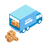Cartons et camion